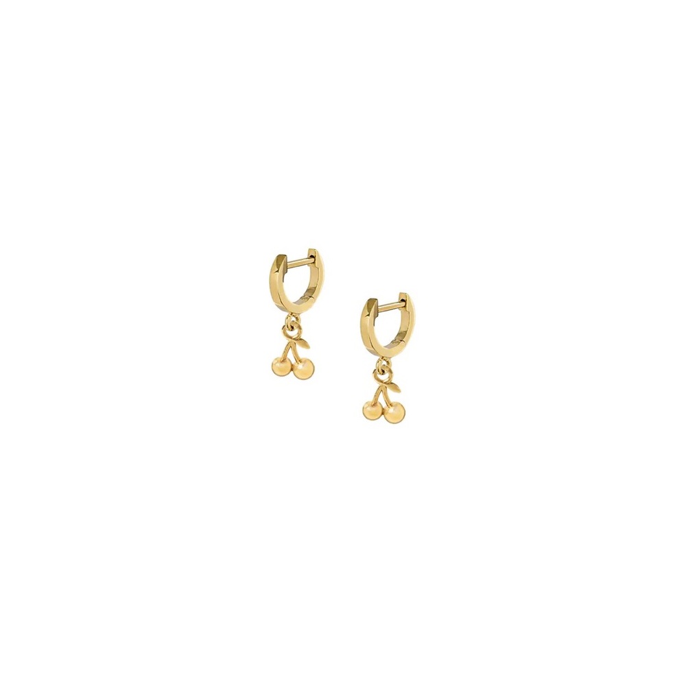 CERISE CHERRY HOOP EARRINGS